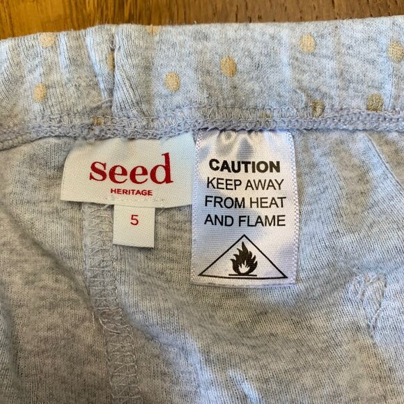 SEED HERITAGE Bunny Pajamas Girls 5 5T Grey Pink Rabbit Tail Fluffy Easter PJs - Picture 11 of 11